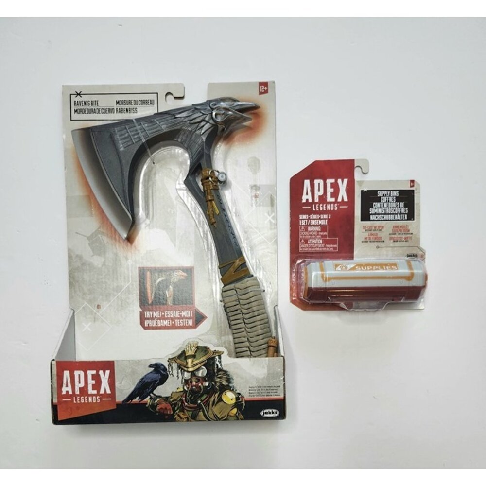 EA APEX Legends Raven's Bite Axe & Series 2 Supply Blind Pack Supply Bin Bundle